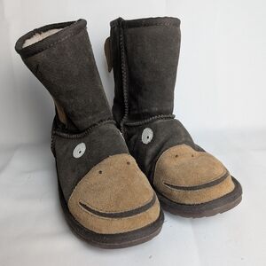 EMU Australia Kid Winter Boots Monkey Tail Suede And Merino Wool Size 4 Unisex